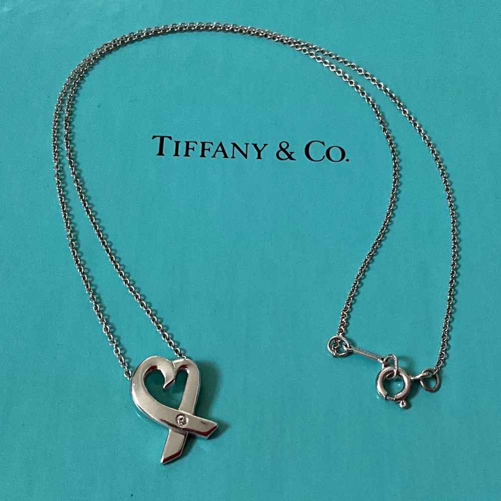 TIFFANY & CO. Vintage Paloma Picasso Diamond Silver (925)  Loving Heart …
